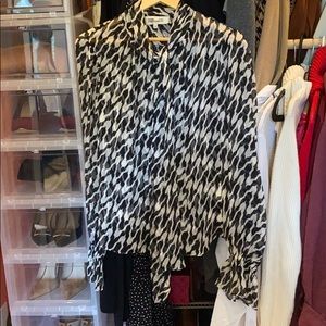 DVF Bow-Toe Blouse